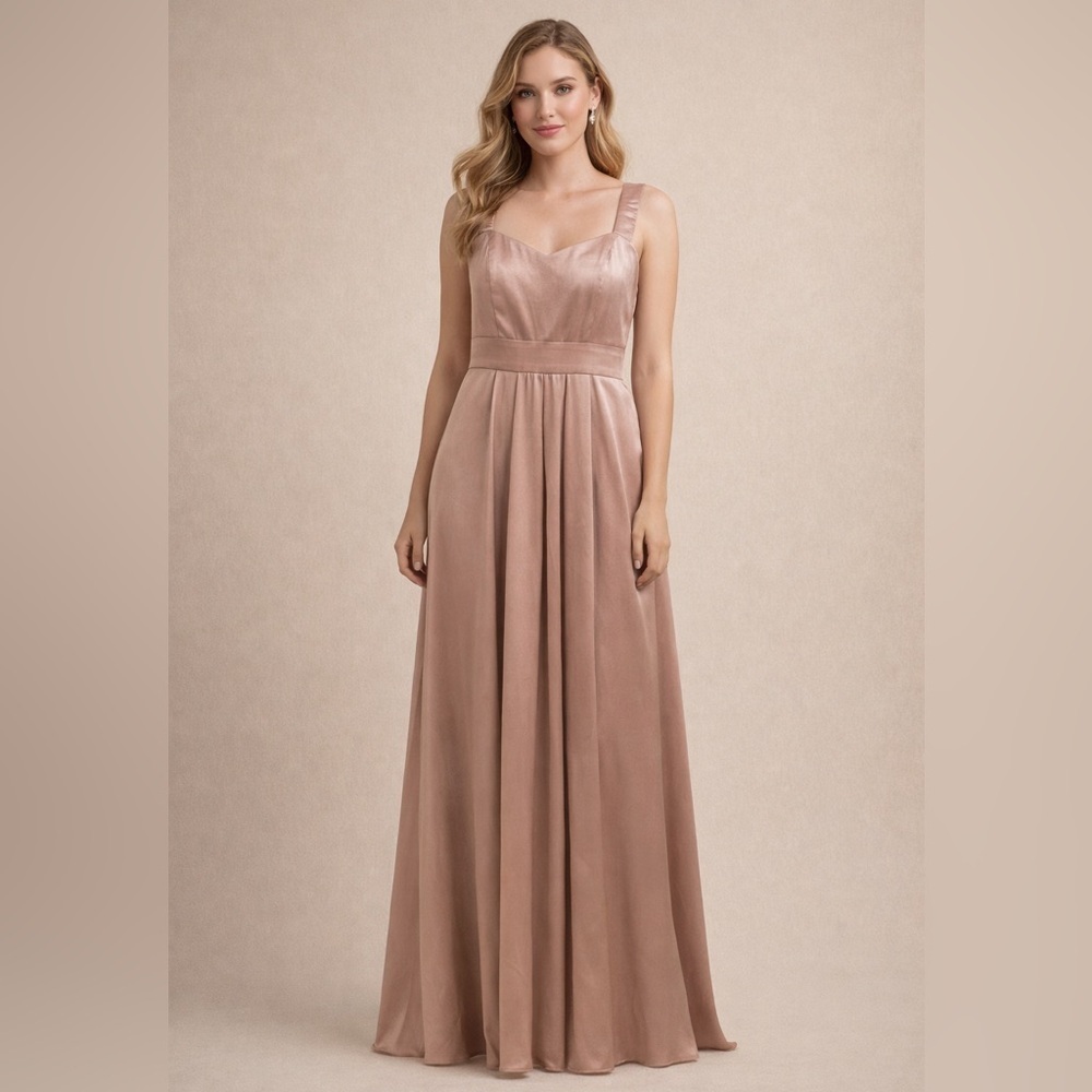 Decode 1.8 |Dusty Rose |Satin Dress |Sweetheart Neckline |A-Line |Formal|Size 14